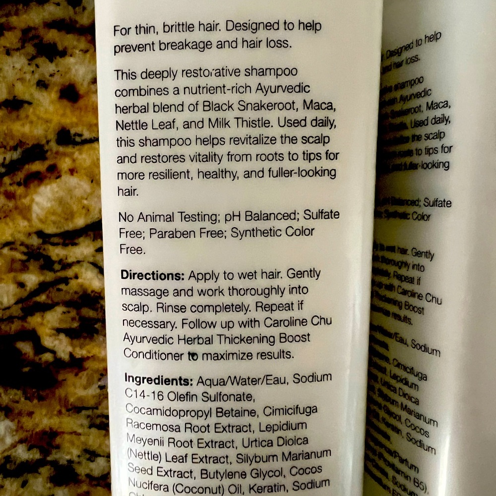 Herbal Thickening Shampoo no Sulfate